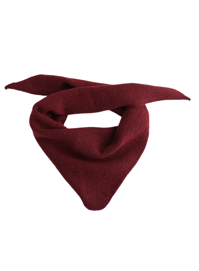 Triangle Scarf Dark Red 208