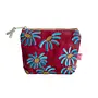 Daisies Embroidered Velvet Mini Purse Hot Pink 212