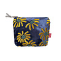 Daisies Embroidered Velvet Mini Purse Indigo 213
