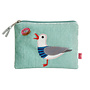 Seagull & Doughnut Embroidered Velvet Purse 219