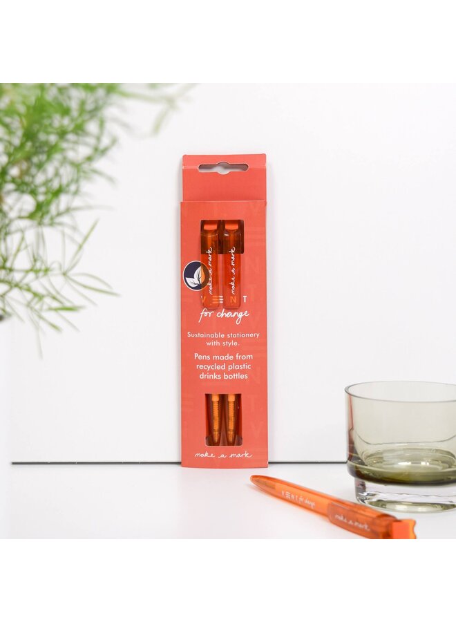 Orange Recycled Pens Pack of 2 - 806