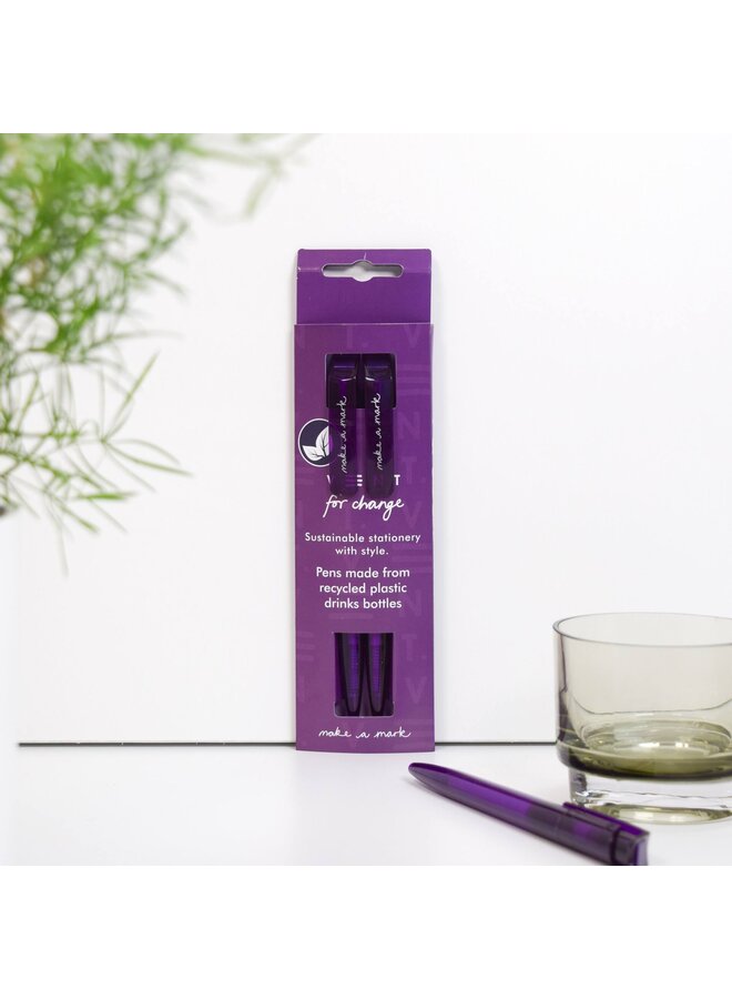 Purple Recycled Pens Pack of 2 - 808
