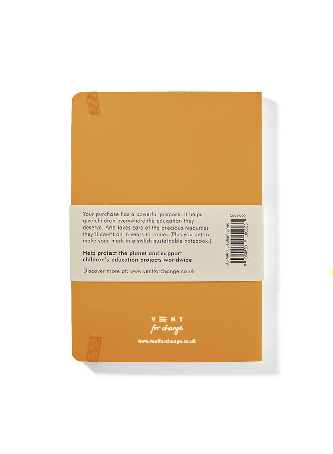 Yellow Make A Mark Recycled Leather A5 Notebook 29