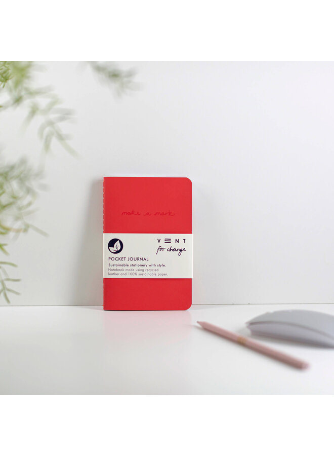 Red Make A Mark A6 Pocket Journal