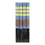 Stripped Colour Candles Rose / Blue / Jet/ Primrose