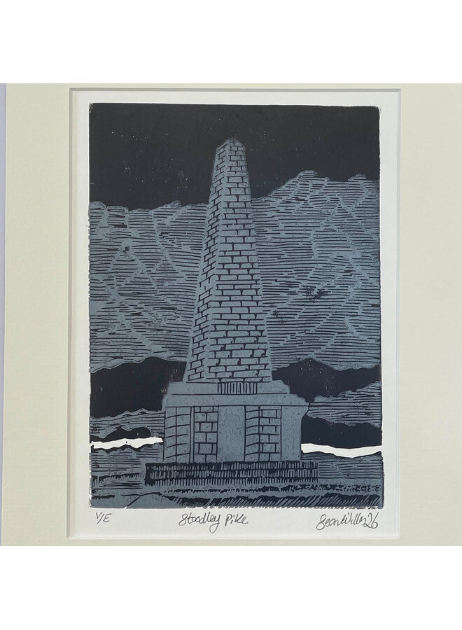 Stoodley Pike Lino print 15