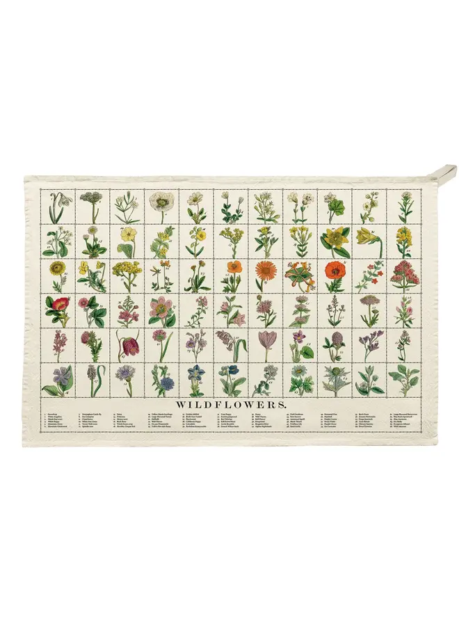 Wildflowers Organic Cotton Tea Towel