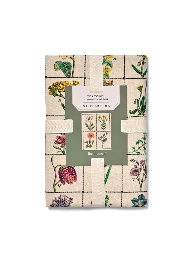 Wildflowers Organic Cotton Tea Towel