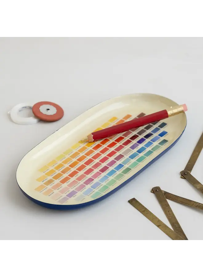 Nomenclature of  Colours Oval Enamel Tray