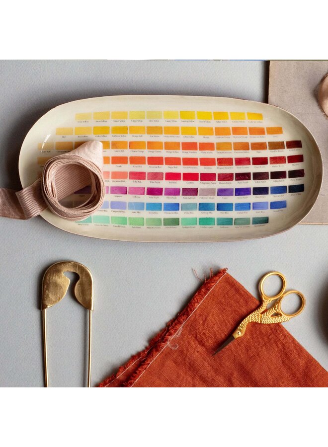 Nomenclature of  Colours Oval Enamel Tray