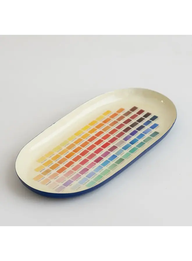 Nomenclature of  Colours Oval Enamel Tray