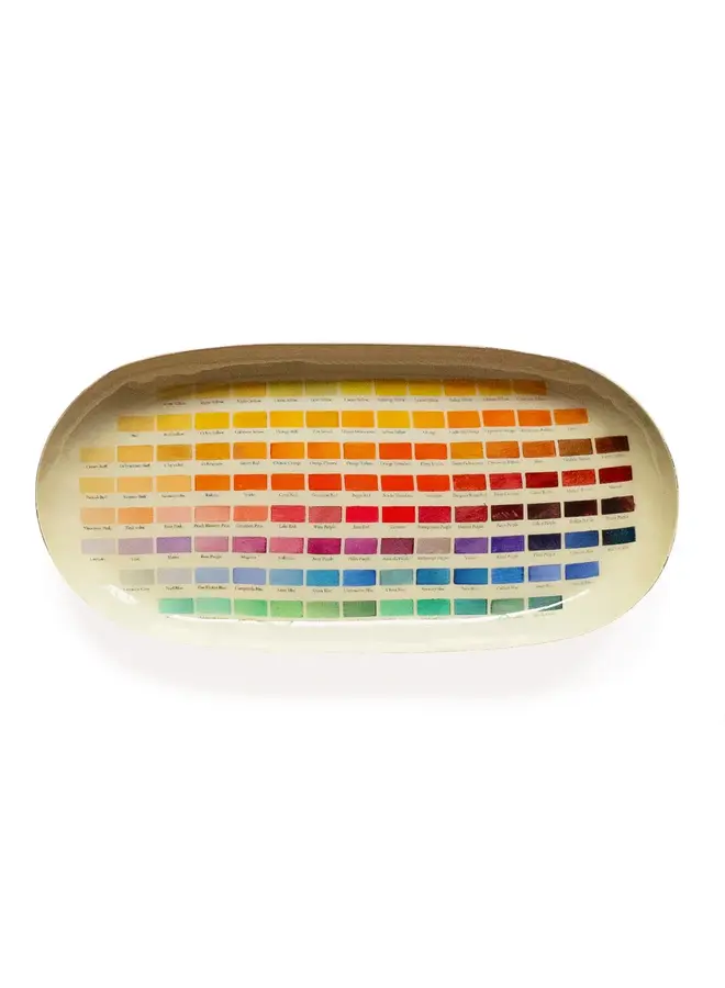 Nomenclature of  Colours Oval Enamel Tray