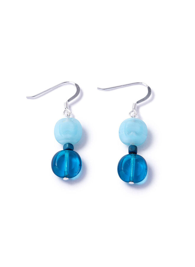 Copy of Jet Glass & Crystal Earrings Earrings