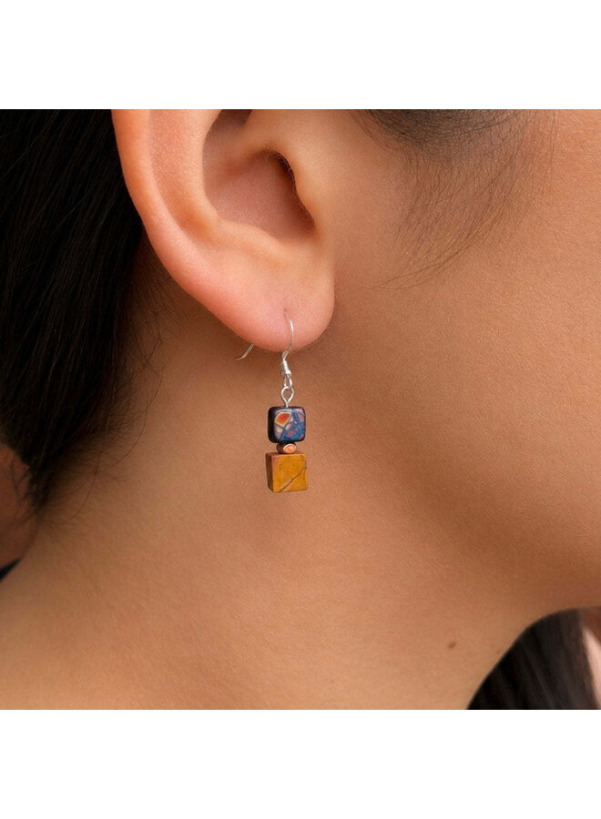 Bastik & Jasper Squares Earrings