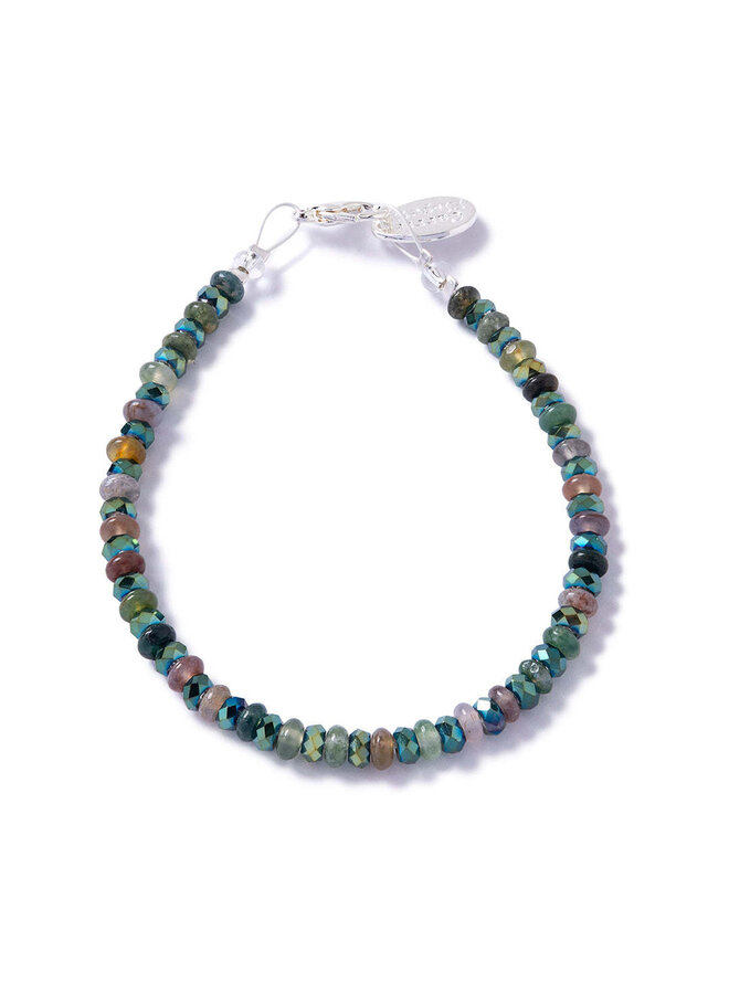 Seagreen Sparkle Agate Bracelet