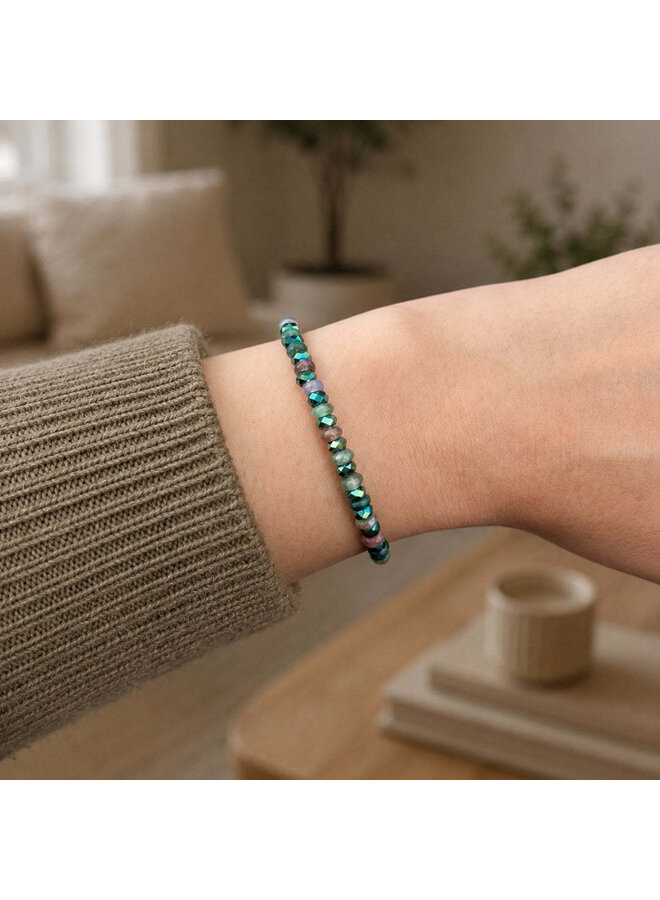 Seagreen Sparkle Agate Bracelet
