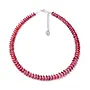 Raspberry Crescents Necklace
