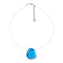 Azure Blue Glass Pendant Necklace