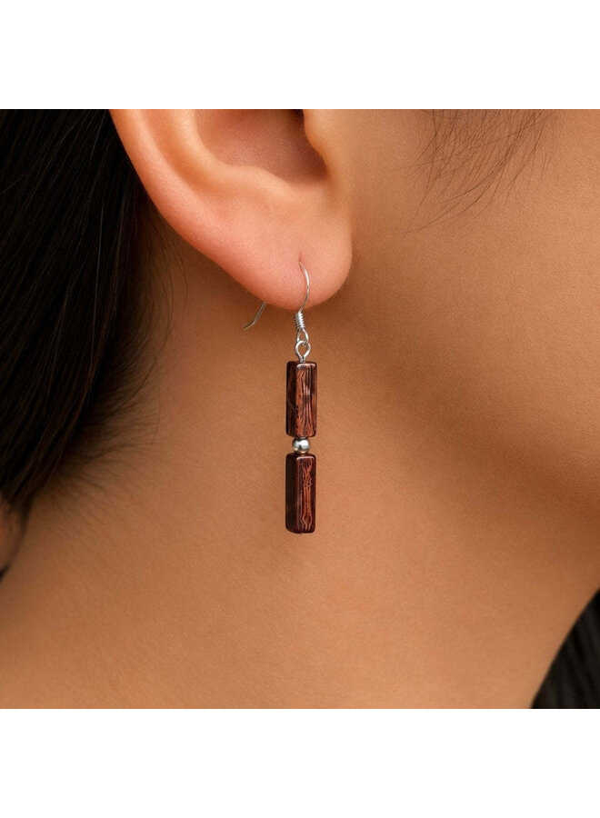 Boucles d'oreilles en bronze fondu