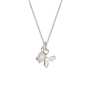 Copy of Hammered Silver Mini Disc with Gold Bee Necklace 233