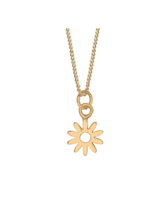 Collar con dije de flor de oro 235