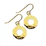 Hammered Gold Disc Earring Hooks Earrings 242