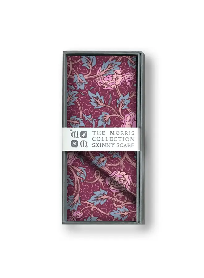 Morris Rose Skinny Scarf - Morris Collection Boxed 249