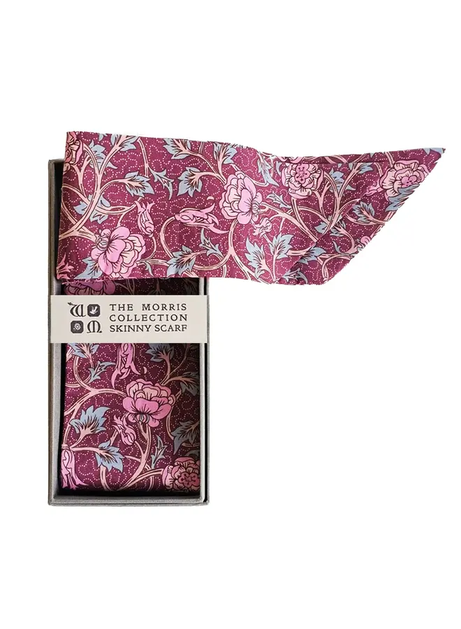 Morris Rose Skinny Scarf - Morris Collection Boxed 249