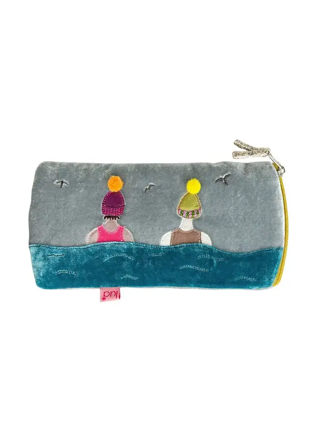 Wild Swimmers Embroidered Velvet Glasses Purse 221