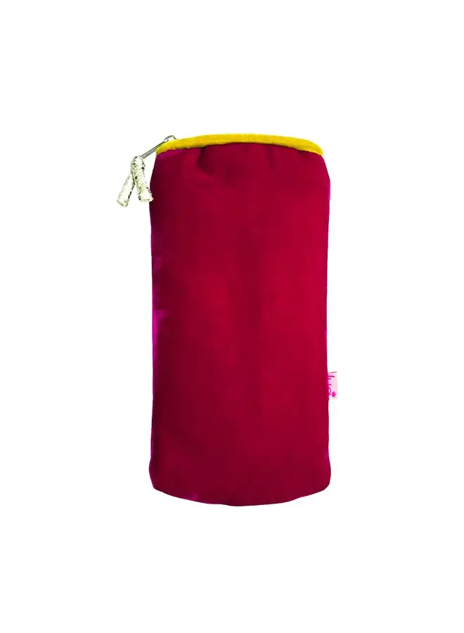 Kirschrote Samt-Brillentasche 227