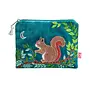 Squirrel and Moon  Embroidered  Velvet  Purse 233