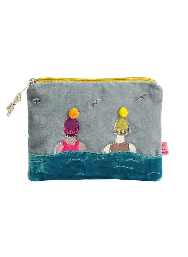 Wild Swimmers  Embroidered  Velvet  Purse 232