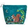 Copy of Robin on Branch Embroidered Velvet Cosmetic Purse 34