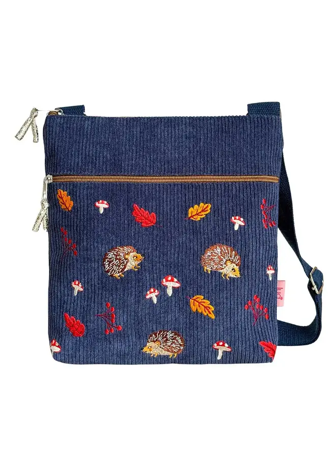 Copy of Squirrel and Moon  Embroidered  Velvet Large Cosmetic Purse 35