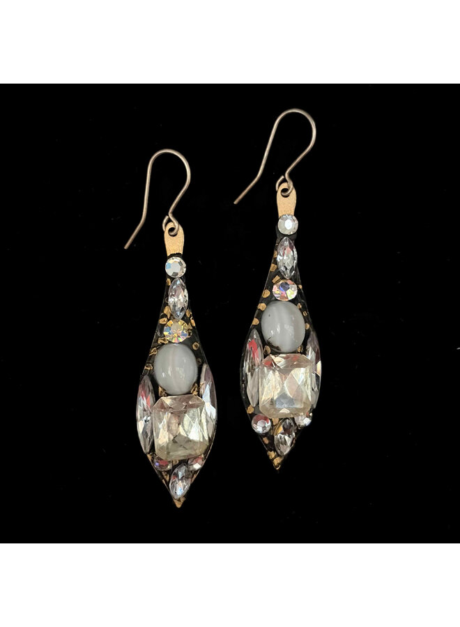 Pendientes colgantes grandes de cristal 690