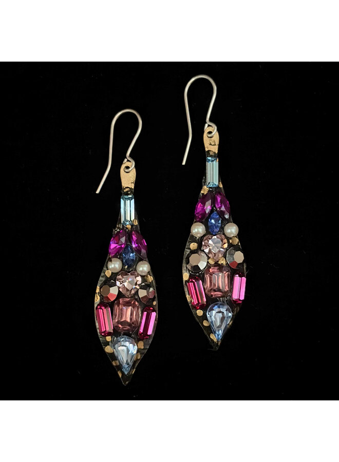 Multi Colour Large Drop Earrings 695
