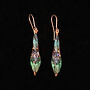 Blue and Green Icicle Drop Earrings 697