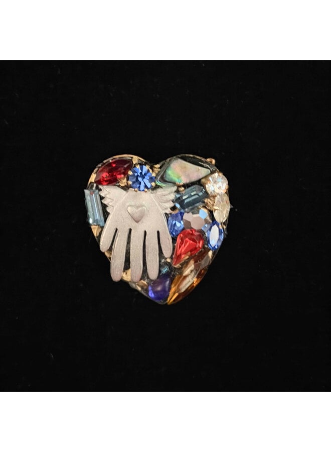 Heart and Hand Small Brooch 717