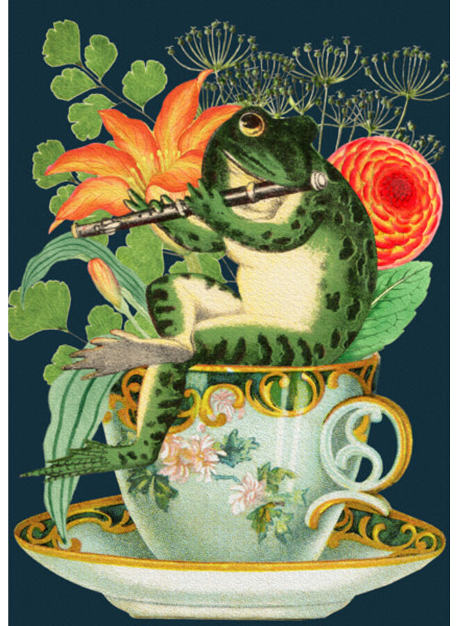 Die Frosch-Teetassenkarte