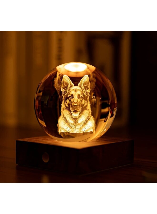 German Shepherd Dog Amber Crystal Light