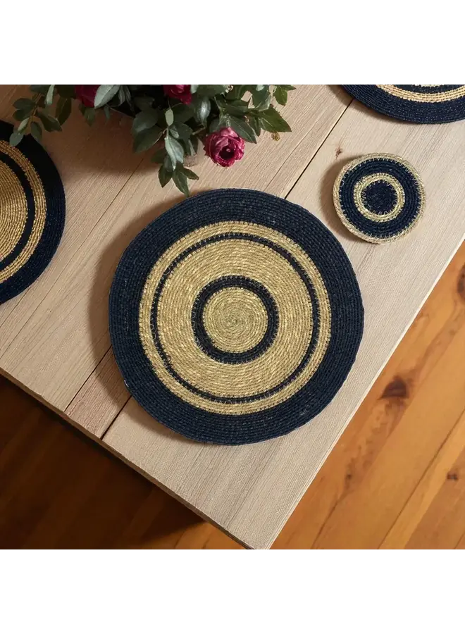 Seagrass Placemat  Jet Black / Natural