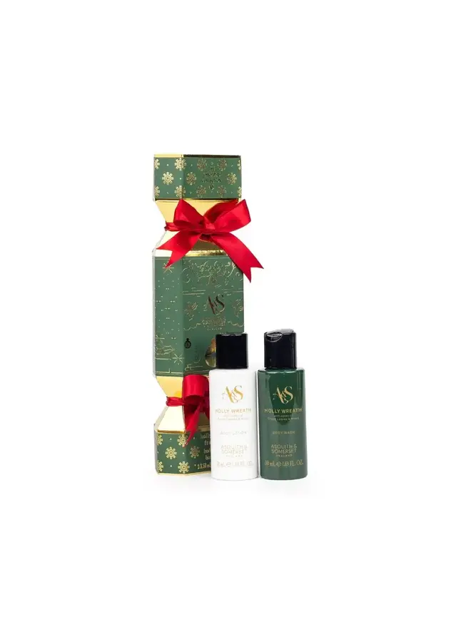 Holly Wreath Body Care Christmas Cracker