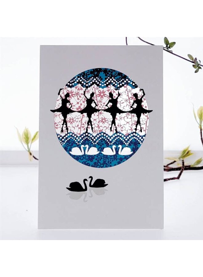 Ballerinas Laser cut card
