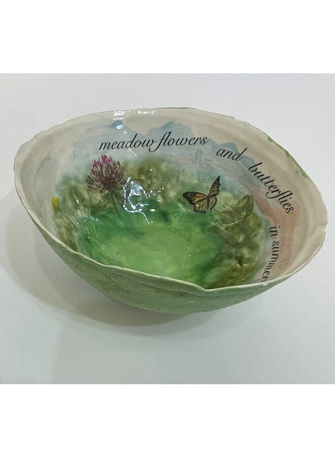 Meadow Flowers and Butterflies ... Bowl