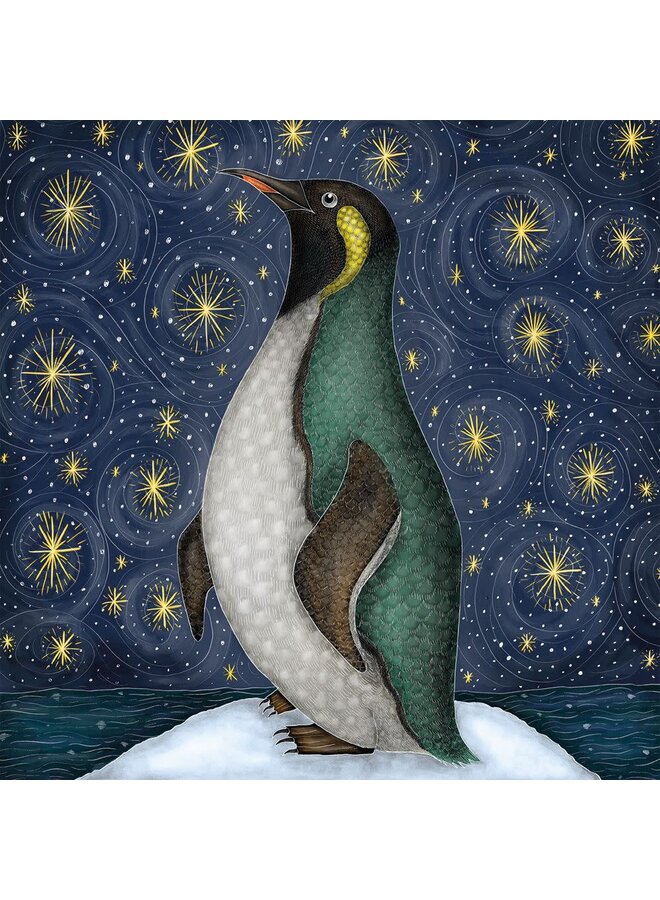 Penguin and Stars 5 Christmas Cards pack