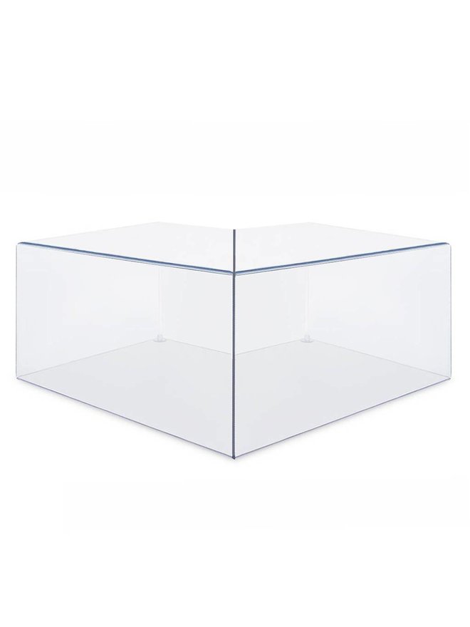 Spuckschutz Gastronomie 120cm - PET-G Thekenaufsatz 40cm Hoch