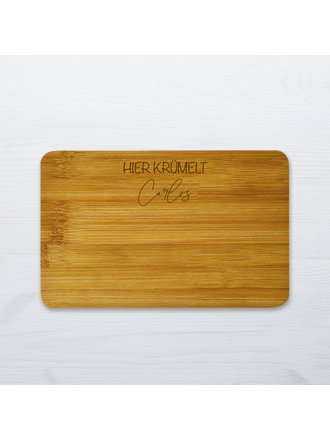 Frühstücksbrettchen - HIER KRÜMELT