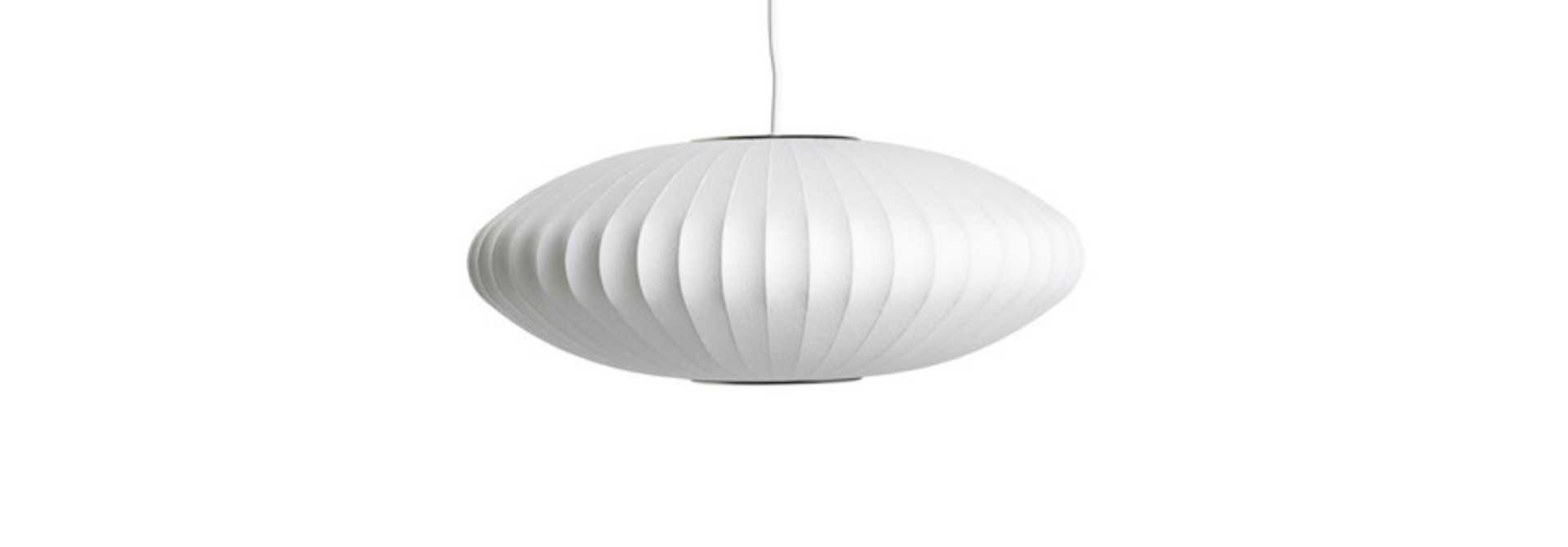 Nelson Saucer Bubble Pendant - Off White