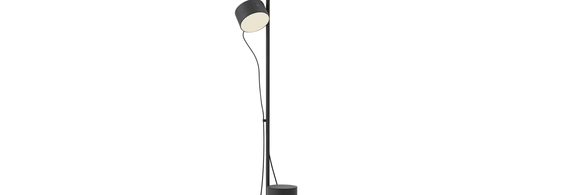 Post floor lamp black