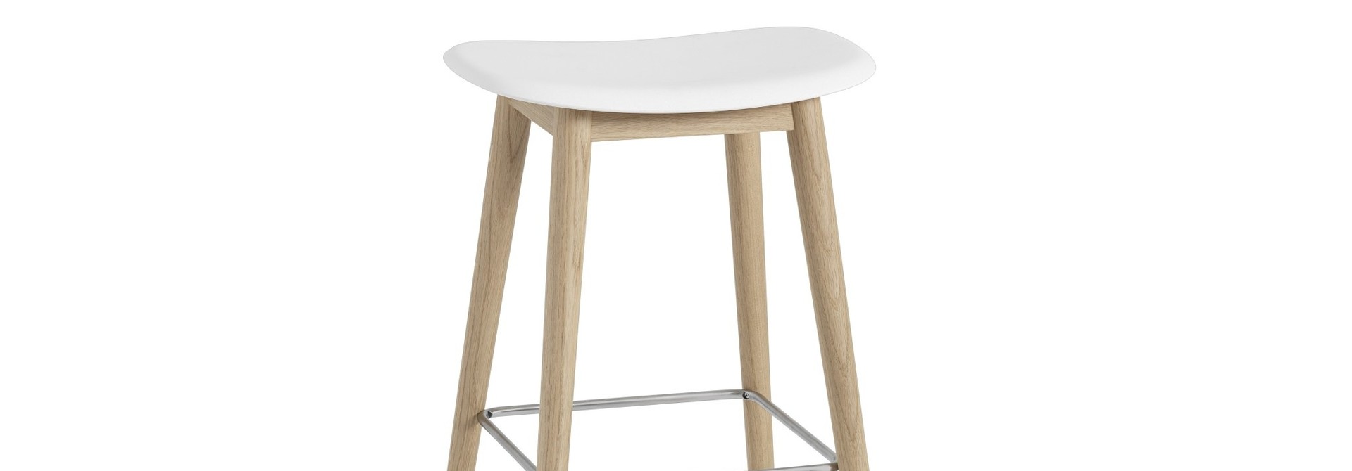 Fiber Counter Stool - Wood Base